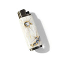 Decorative Mellow Sora lighter case with white and gold starburst pattern on white background